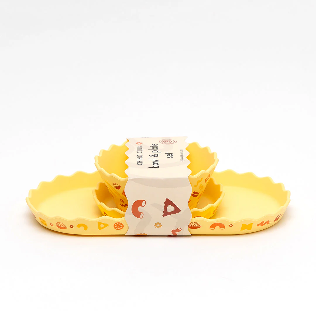 Pasta Wavy Edge Silicone Bowl and Plate Set - Image 10