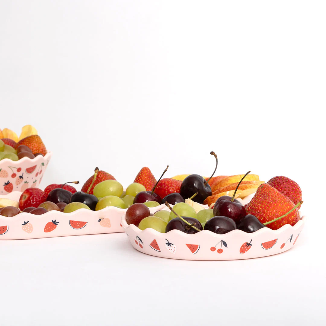 Pink Fruits Silicone Bowl and Plate Set - Image 3