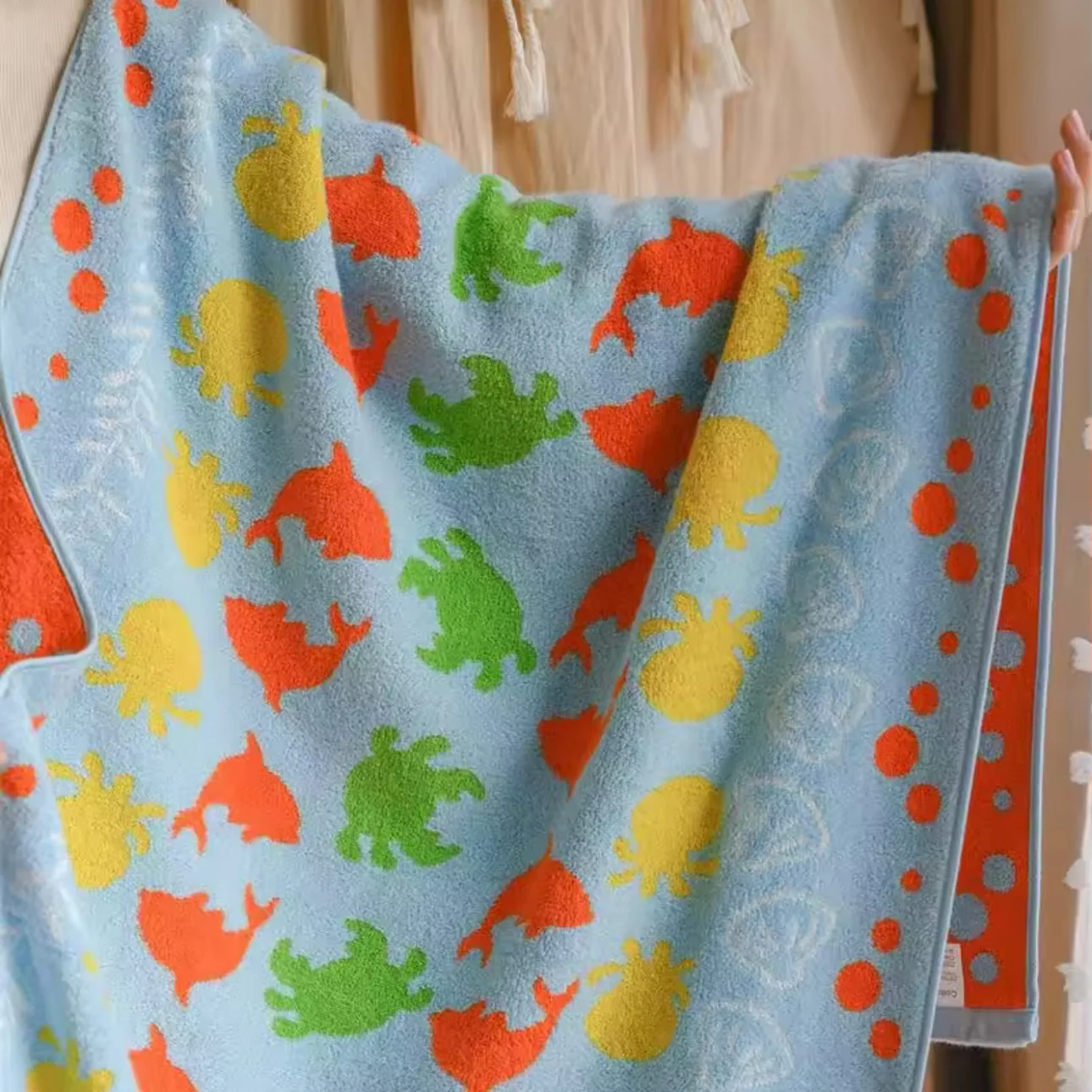 Coastal Creatures - Cotton Towel with Sea Life - Image 4