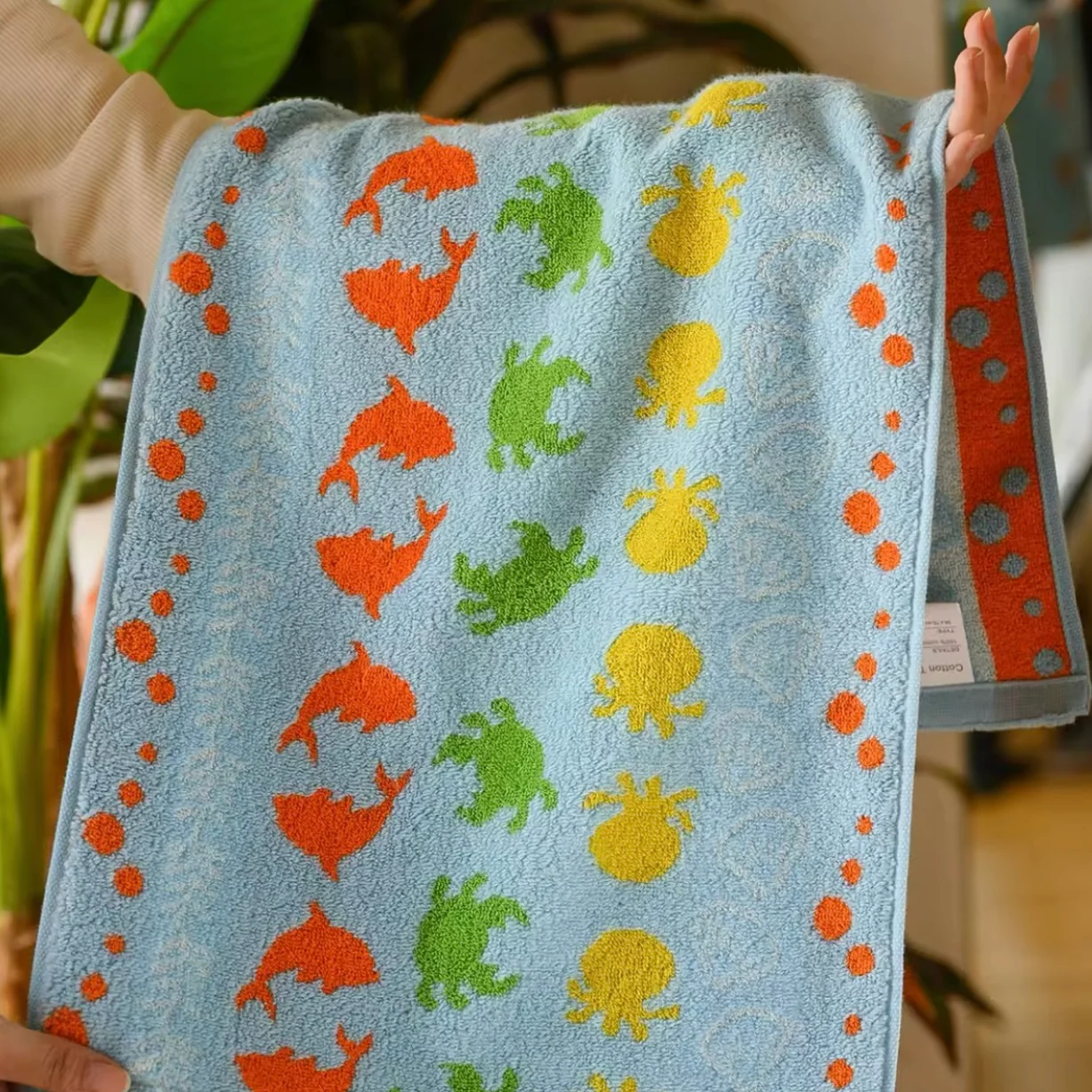 Coastal Creatures - Cotton Towel with Sea Life - Image 7