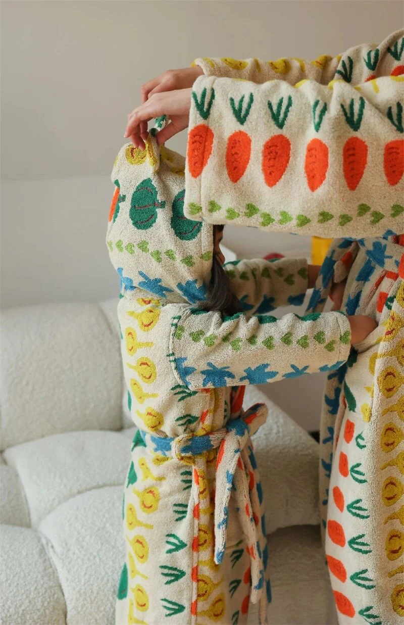 Harvest Grobe - Funky Veggie Towel Robe (Child and Adult Sizes) - Image 6