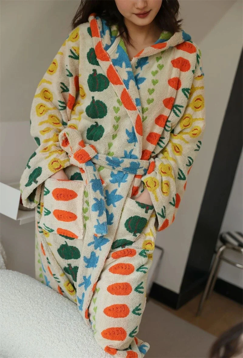 Harvest Grobe - Funky Veggie Towel Robe (Child and Adult Sizes) - Image 8