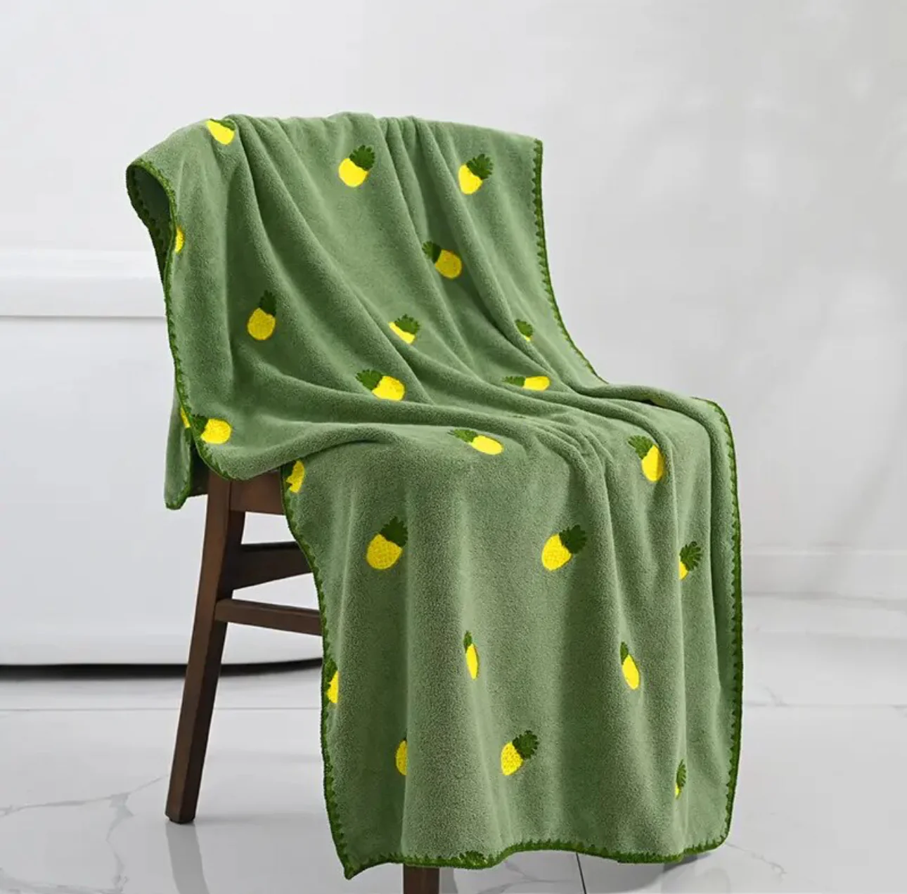 Soft Velvet - Towel with Cute Embroidered Patterns - Image 5