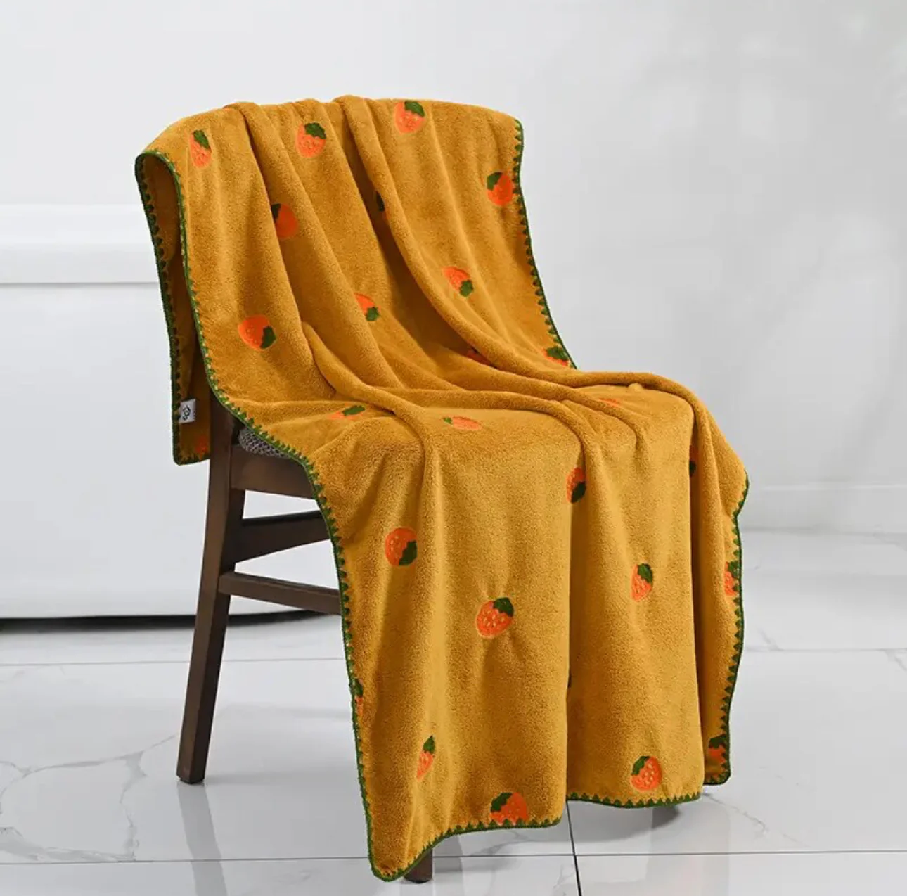 Soft Velvet - Towel with Cute Embroidered Patterns - Image 6